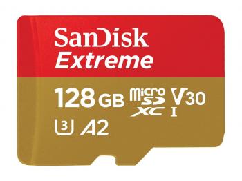 SanDisk 128GB Extreme microSDXC UHS-I/U3 A2 Memory Card with Adapter S